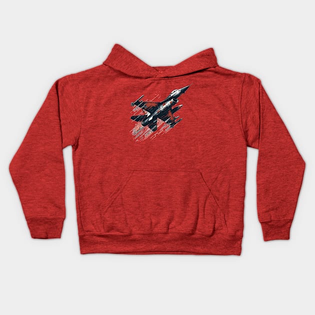 F-16 Kids Hoodie by Vehicles-Art